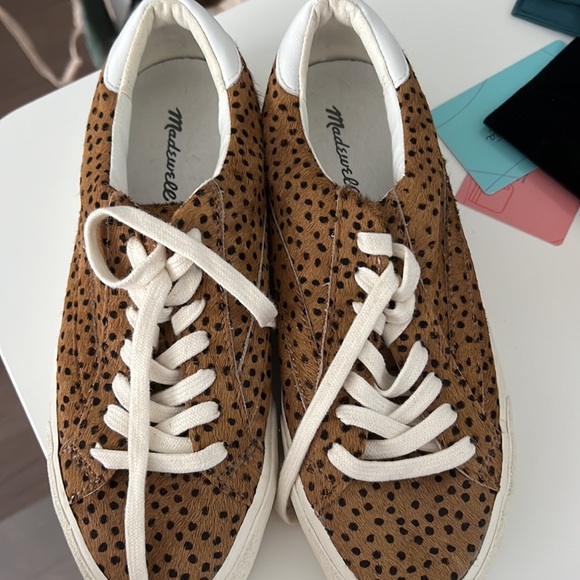 New Madewell calf hair polka dot sneaker size 6 - Picture 2 of 6